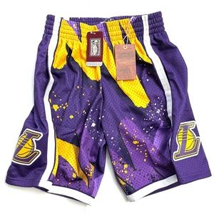 Mitchell & Ness LA LAKERS Basketball Shorts NBA HYPER HOOPS Men’s LARGE $100